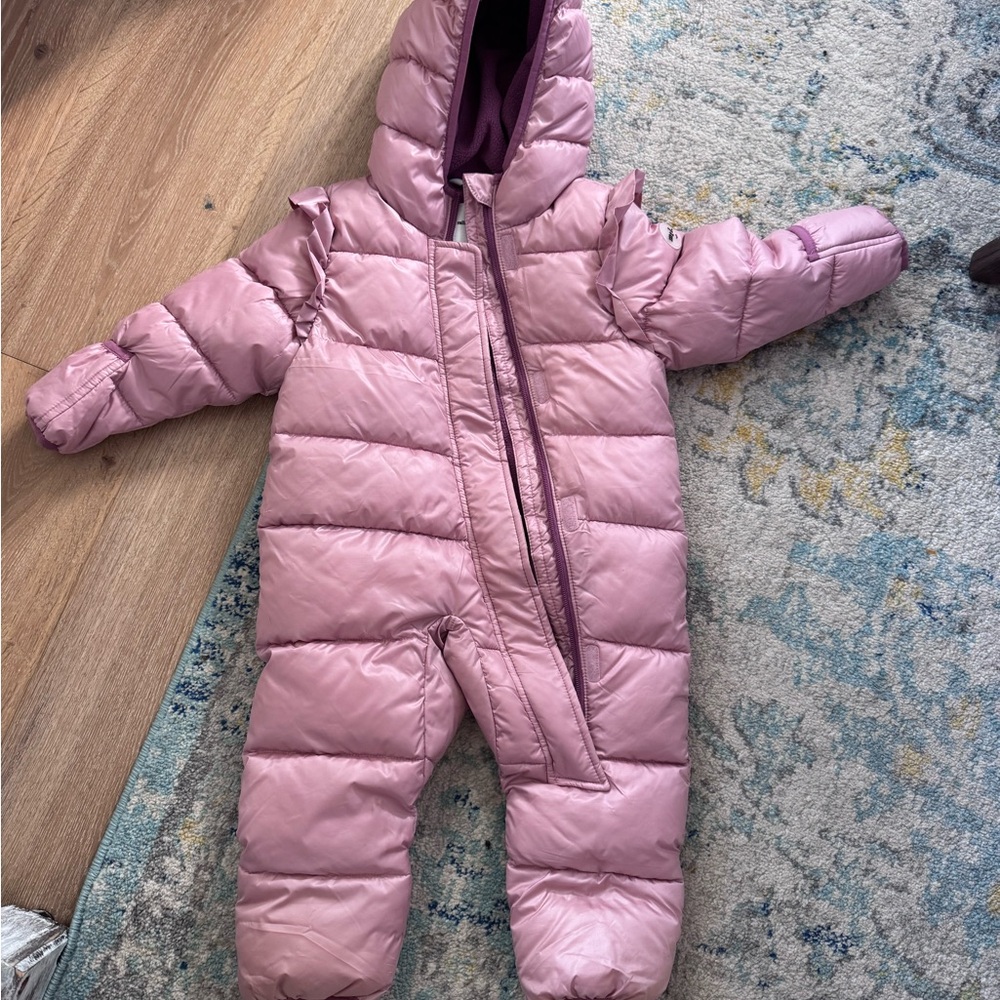 Pink Puffer Snowsuit for Girls